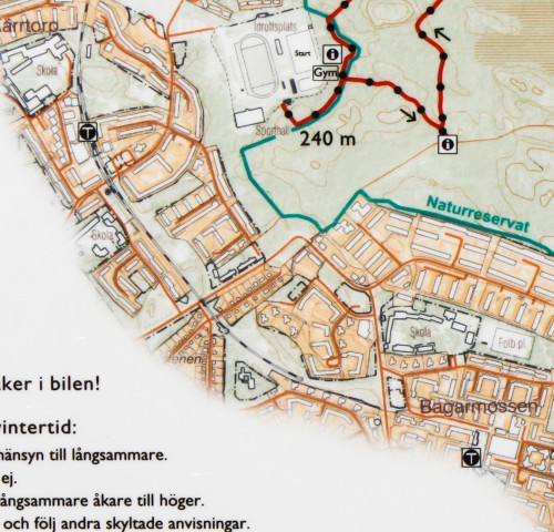 Karta över Hellasgården i närheten av Bagarmossen